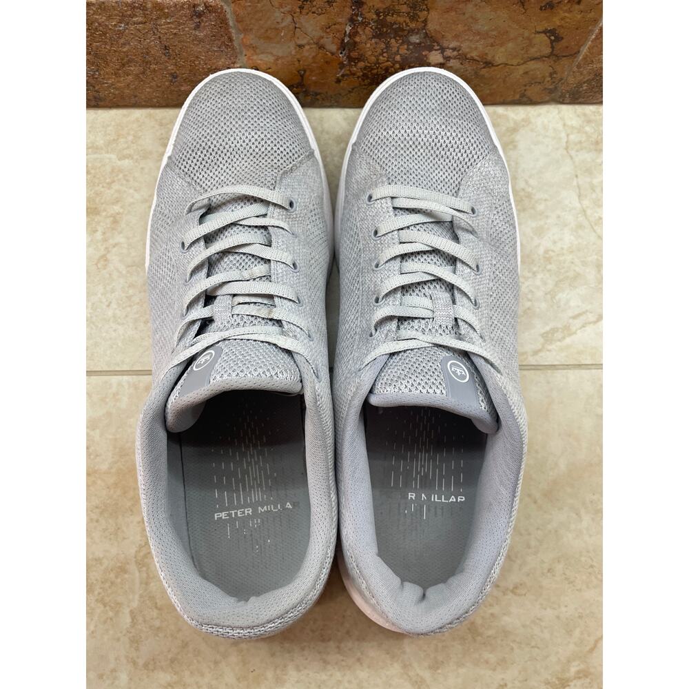 Peter Millar Sneaker Size 12 Gray Knit Lace Up Comfort Shoes Mens Lightweight - Picture 5 of 13